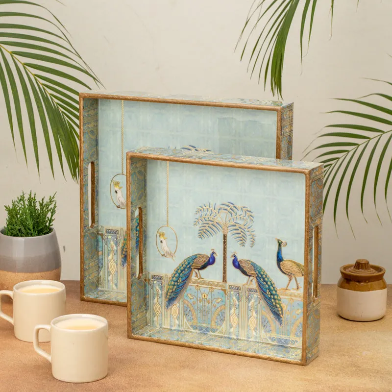 Royal Feather Square Serving Tray - Set Of Two media 3