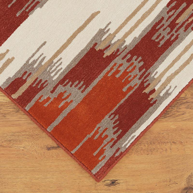 Cirdan Abstract Wool & Nylon Carpet -  Brown & White media 5