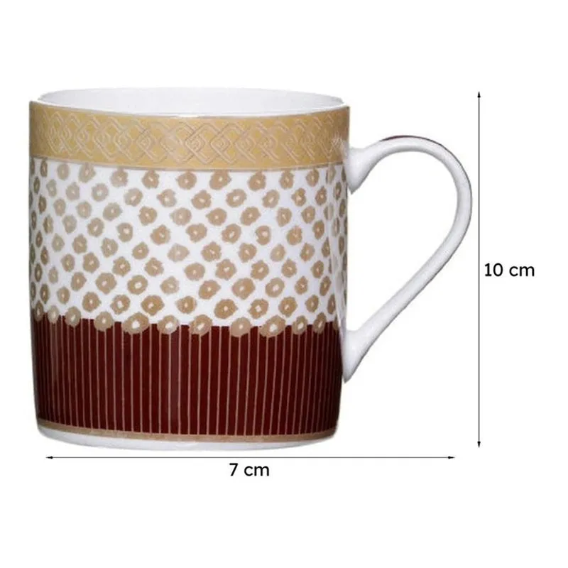 Sonaki Giselle Charm Bone China Tea Cup Gold & Brown (210 mL Each) - Set Of Six media 6