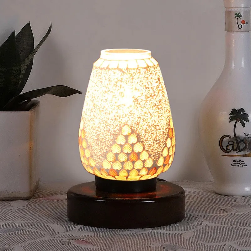 Auralirae Glass Table Lamp With Wooden Base media 3