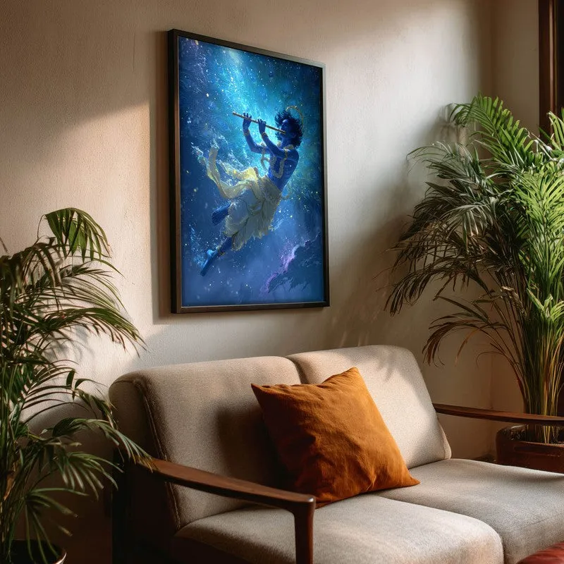 Lord Krishnas Cosmic Divine Dance II Archival Paper Wall Art media 3