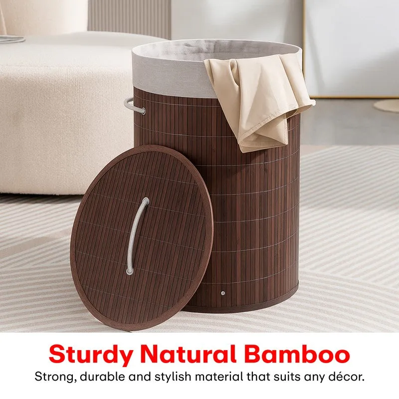 Rioware Modern Bamboo Ribbed Laundry - Brown media 6