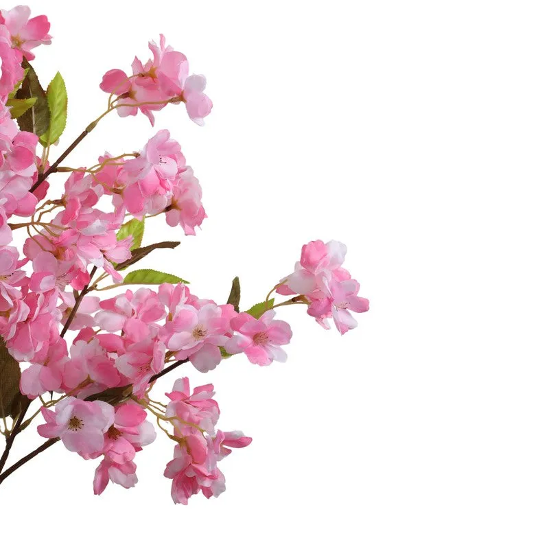 Artificial Cherry Blossom Plant With Black Plastic Pot - 4 ft media 6