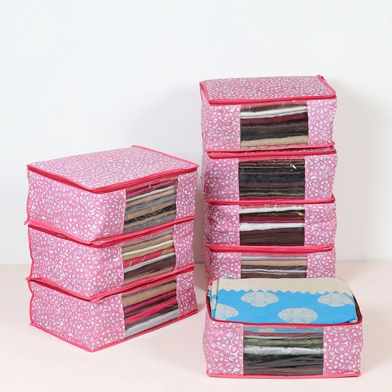 Bizet Floral Saree Cover (Pink) - Set Of Eight media 5