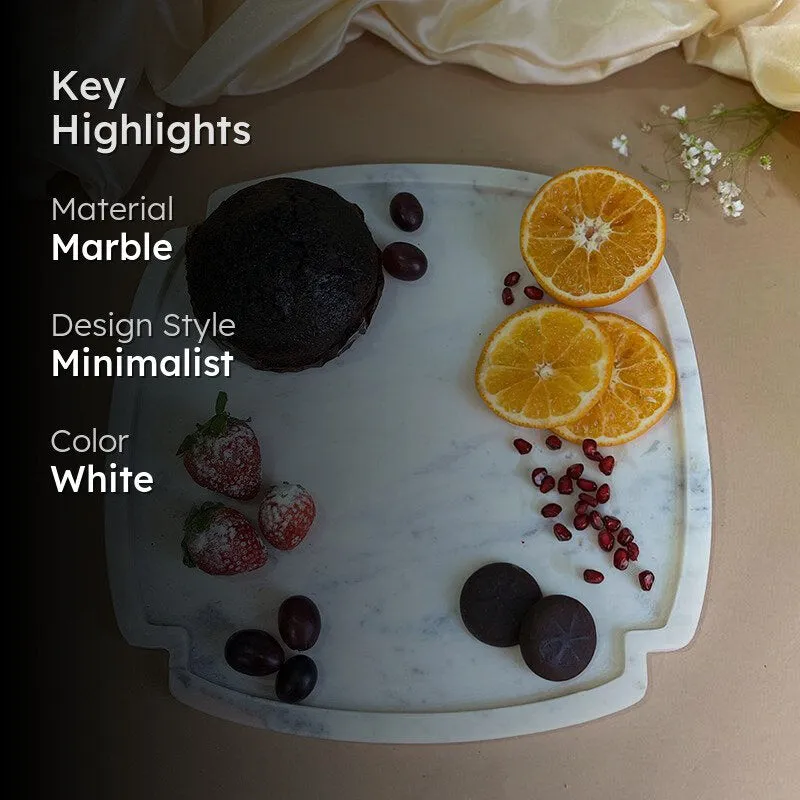 Ivory Cross Marble Platter media 2