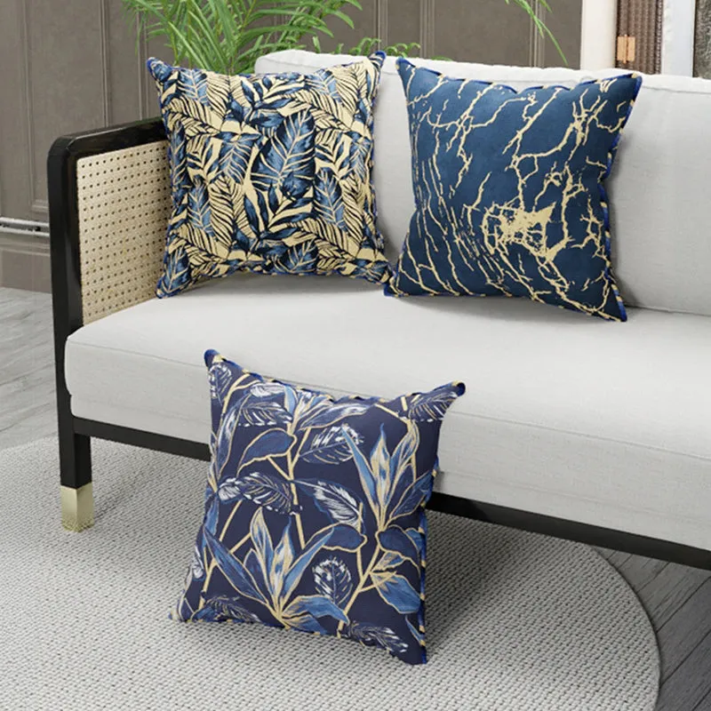 Aferia Printed Microfiber Cushion Cover - Set Of Three media 1