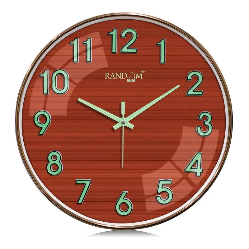 Elvric Round Modern Plastic Wall Clock - Red media 3