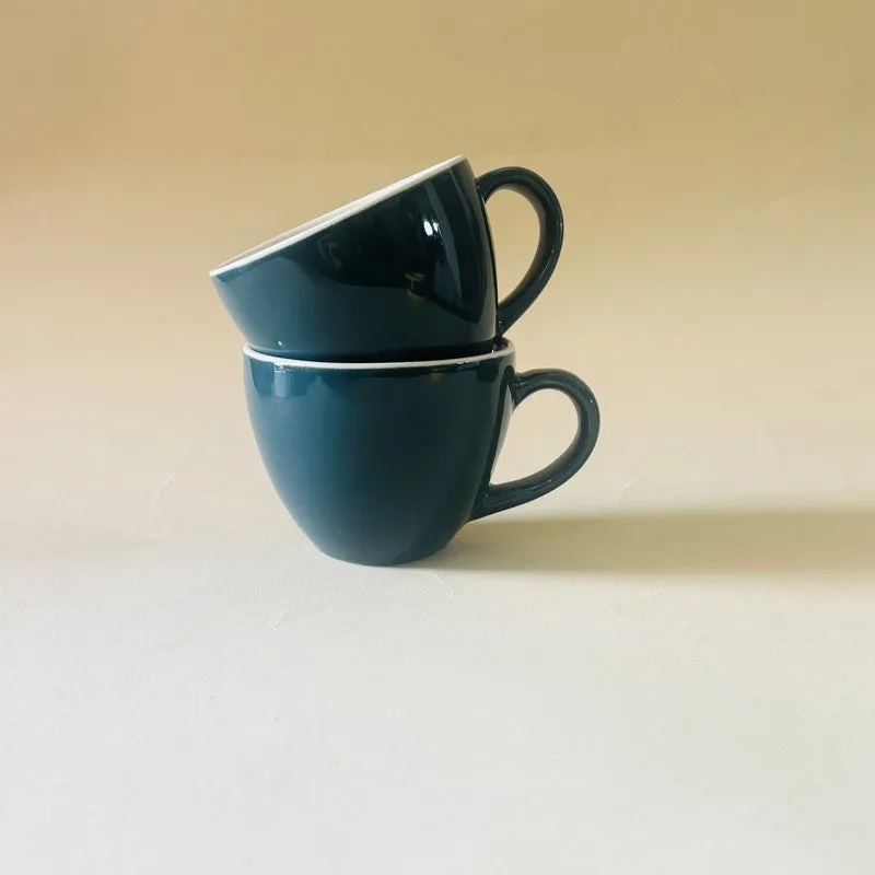 Ceramic Tea Cup (Deep Green/180 mL) - Set of Two media 4