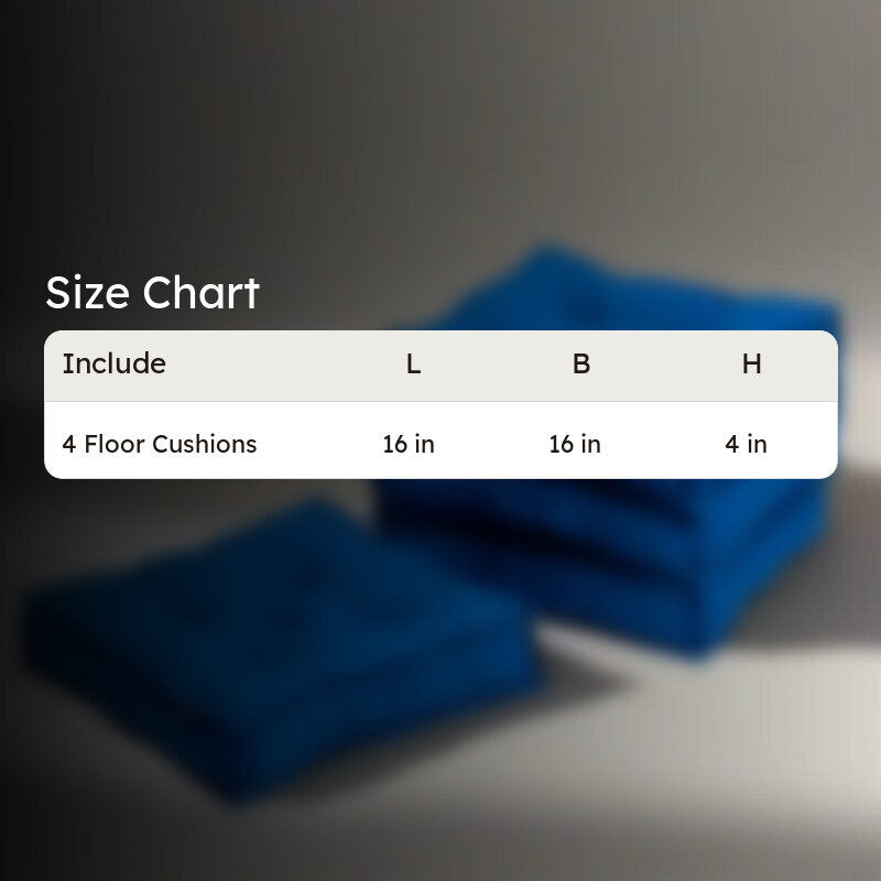 Tara Floor Cushion (Classic Blue) - Set Of Four media 8