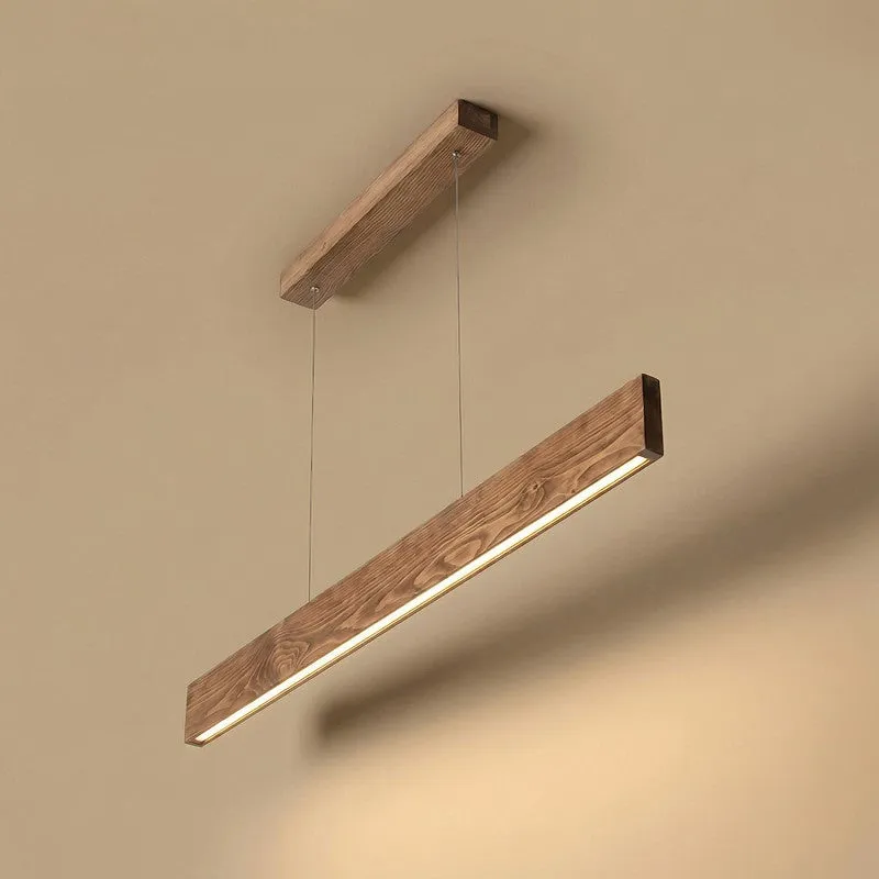 Enchant Linear LED Wooden Ceiling Lamp - Brown media 5