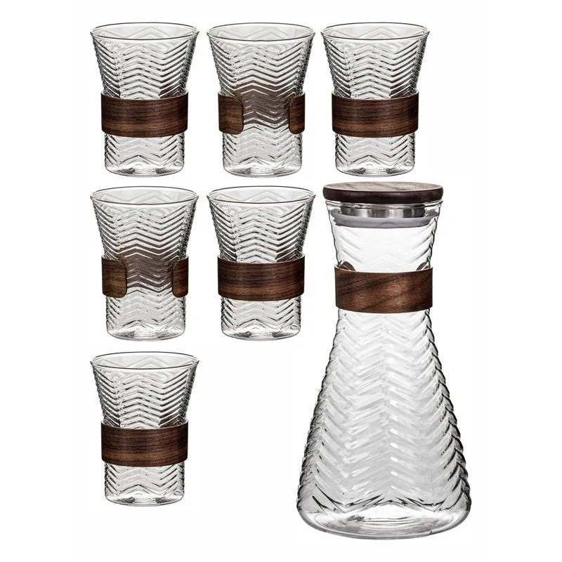 Glass Jug with Drinking Glasses (300 mL Each) - Seven Piece Set media 3