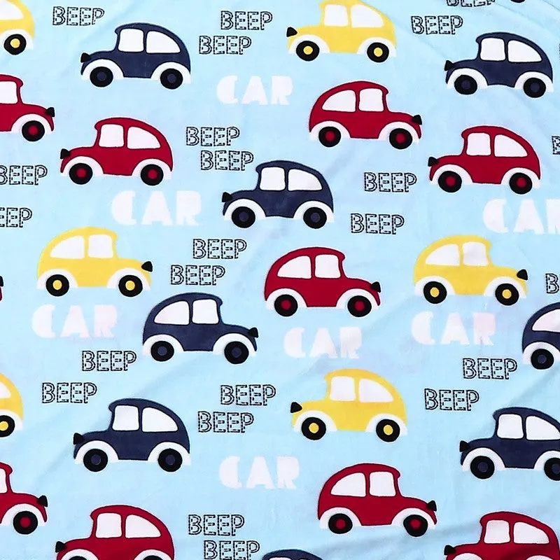 Monte Carlo Car Cuddle Kids Blanket (Blue) - 600 GSM media 4