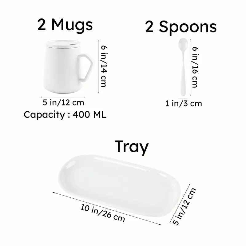 Goldira Glam Green Mug And Tray (400 ML) - Five Piece Set media 9