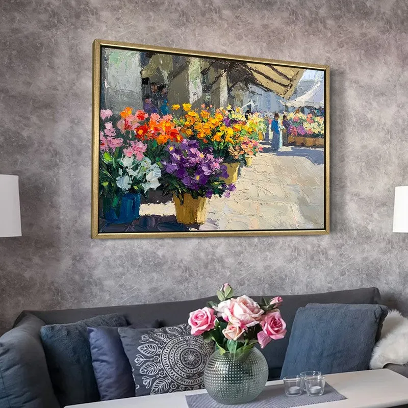 Blossom Shoppe Canvas Wall Painting With Frame media 6
