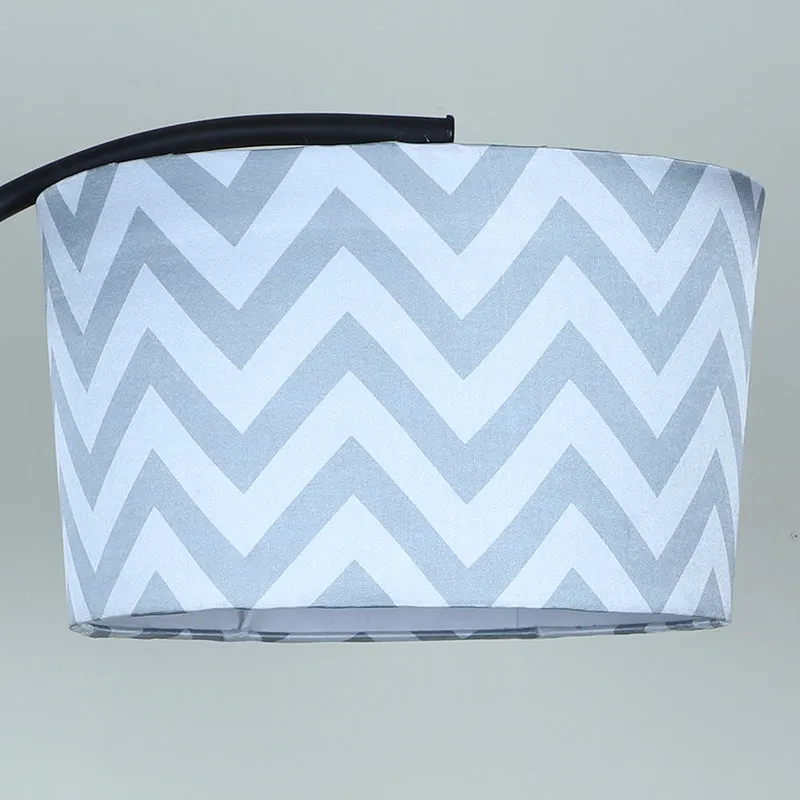 Chevron Light Printed Arched Iron Floor Lamp media 4