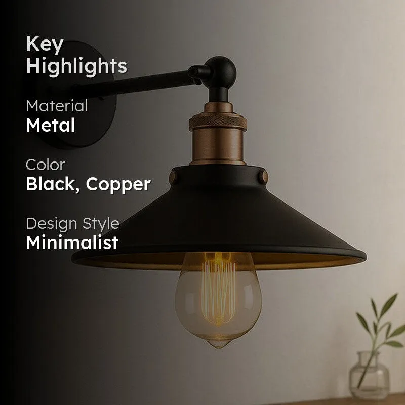Avena Cone Metal Wall Lamp - Copper media 2