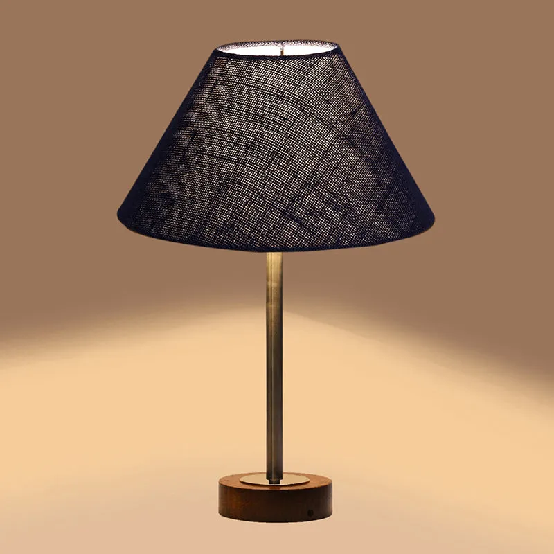Sienna II Rodin Wooden Table Lamp - Blue,Silver,Brown media 6