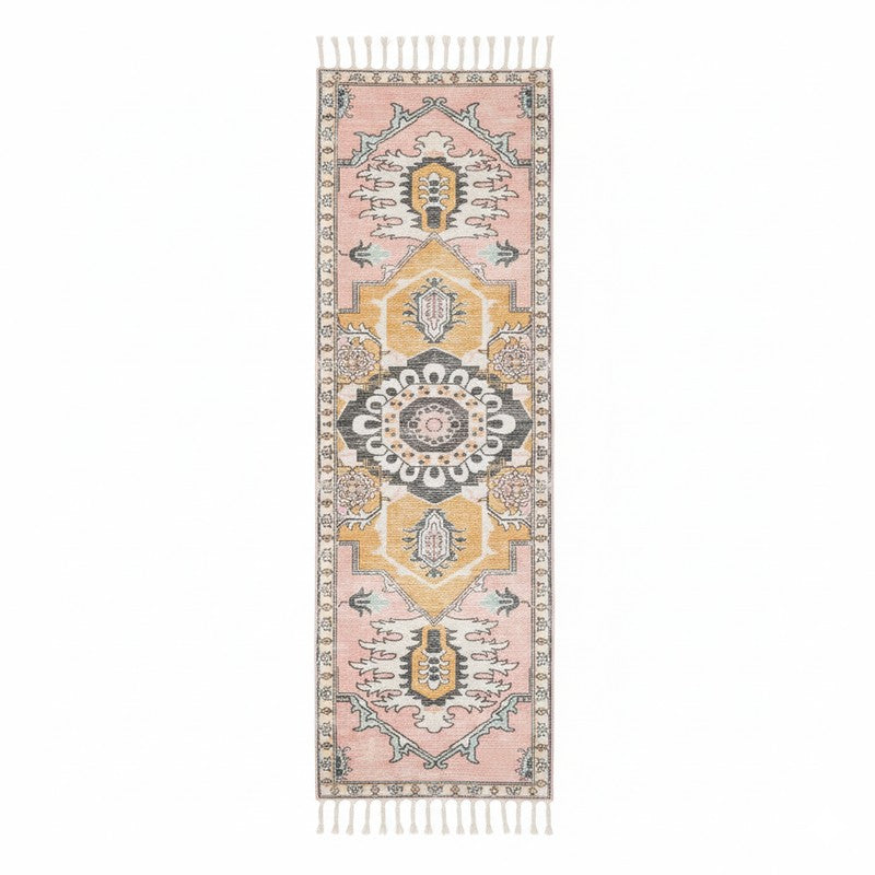 Grand Ornate Cotton Runner Rug