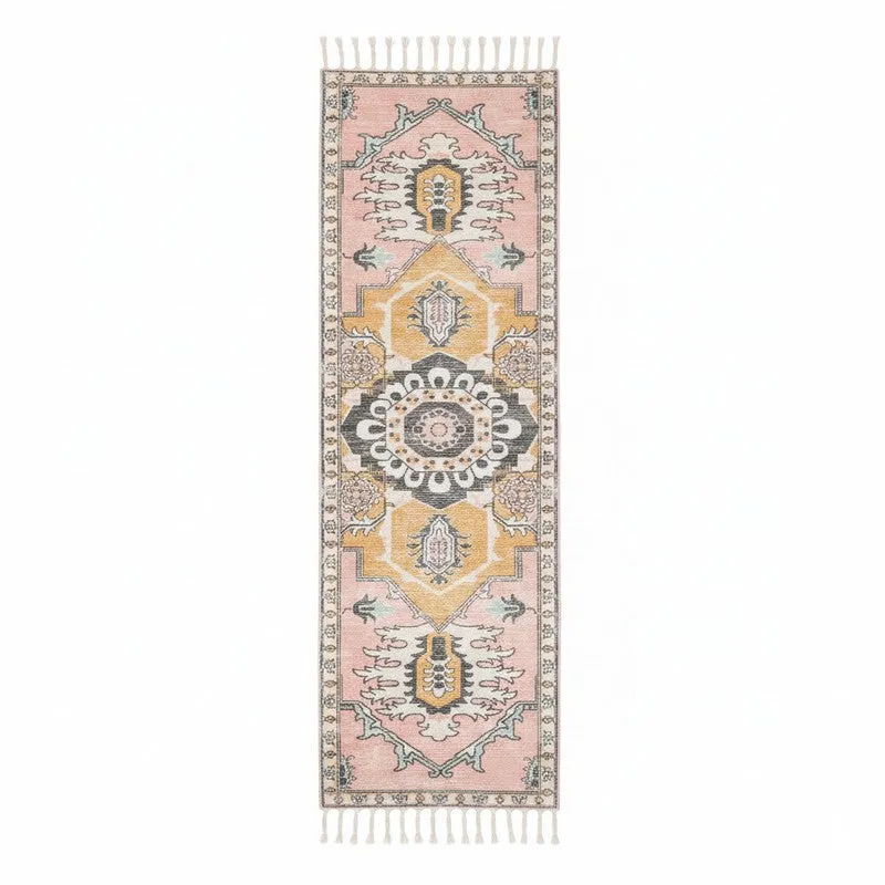 Grand Ornate Cotton Runner Rug media 1