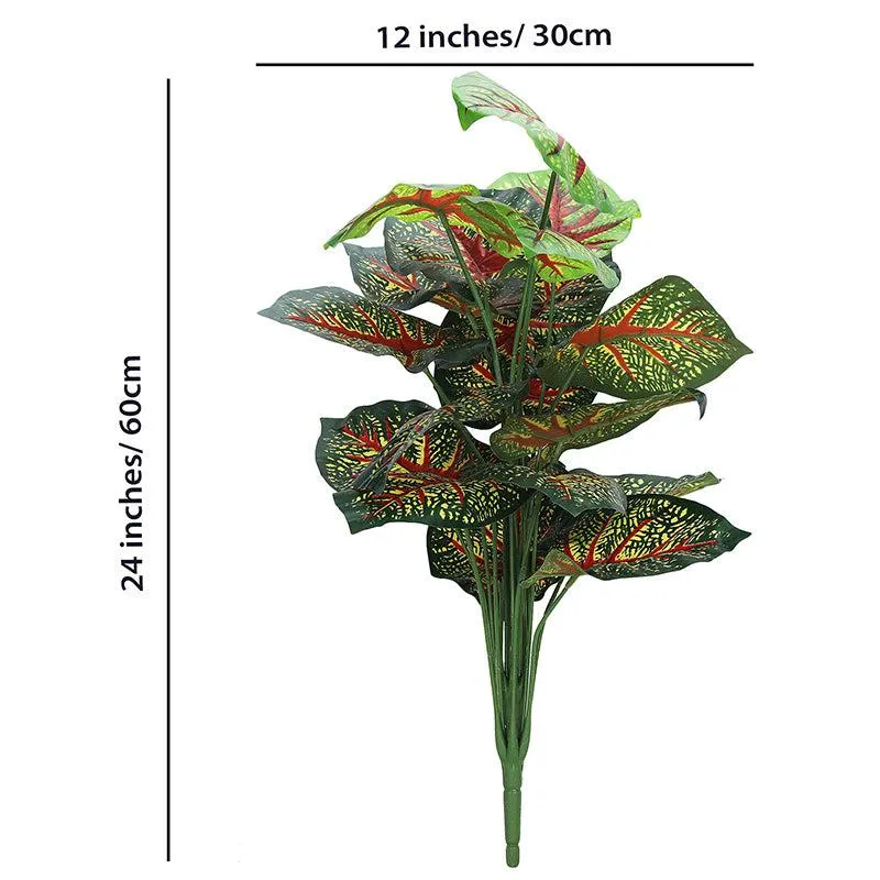 Faux Botanic Caladium Plant - 2 Feet media 4