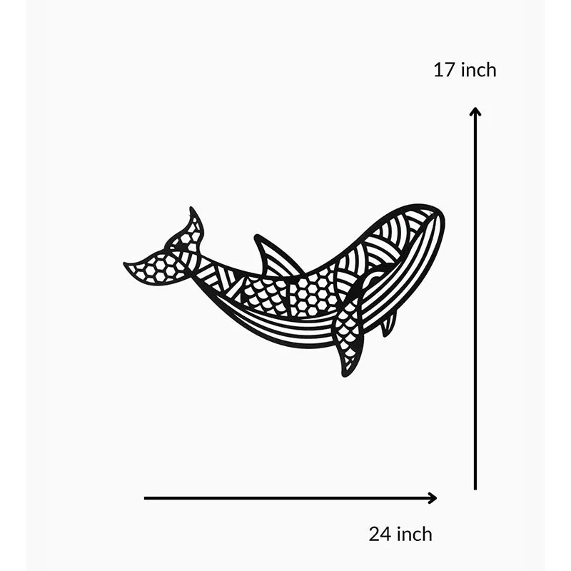 Whale Black Iron Wall Accent media 5