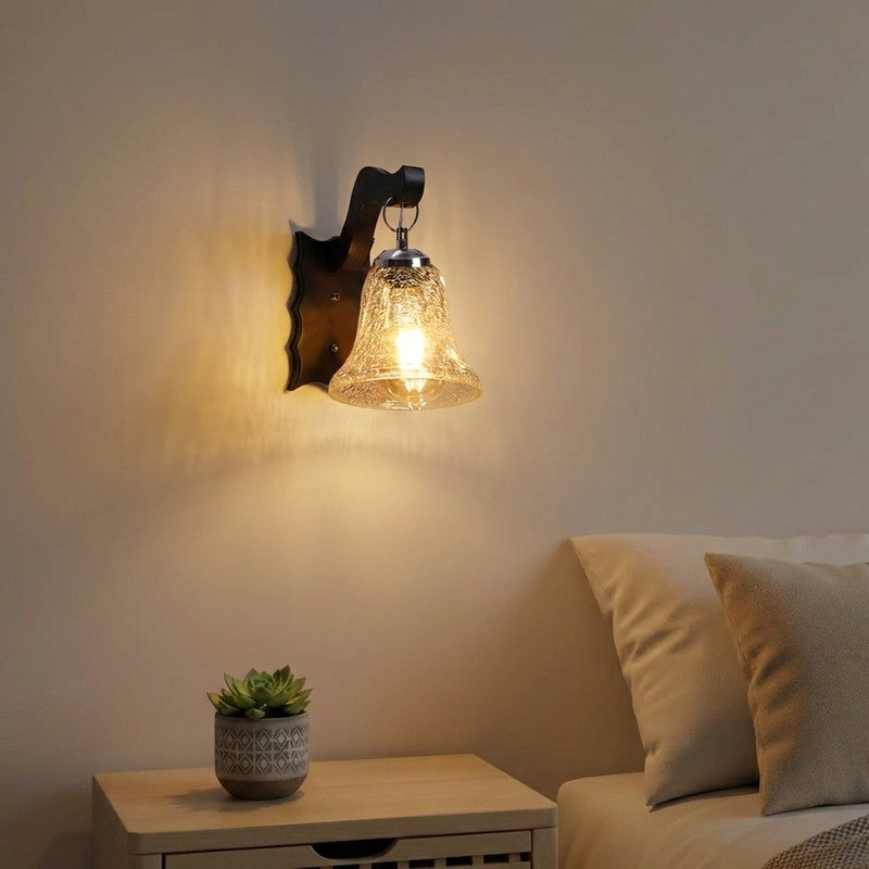 Lumi Crystal Arched Glass Wall Lamp