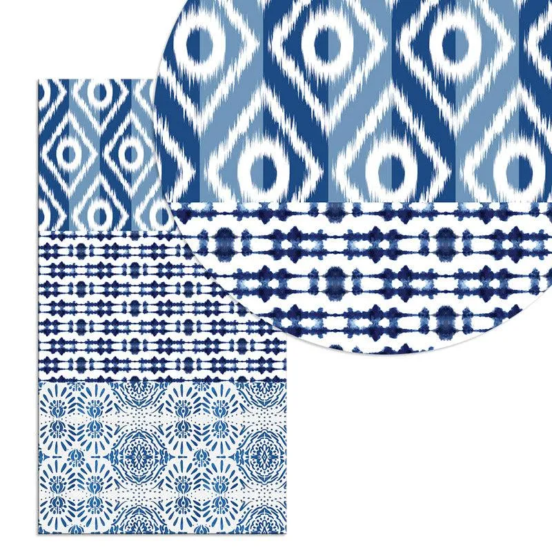 Indigo Ethnic Artisan Wall Art - Set Of Three media 6