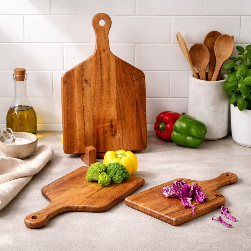 KitchenCraft Wooden Chopping Board - Four Piece Set