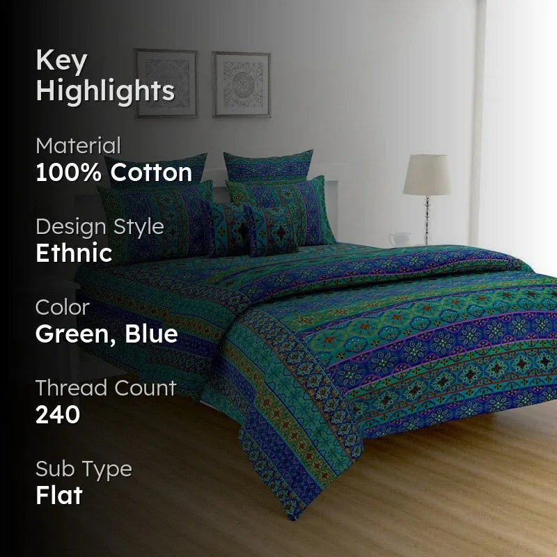Swayam Nakhera Ethnic Cotton Bedsheet - 240 TC media 2