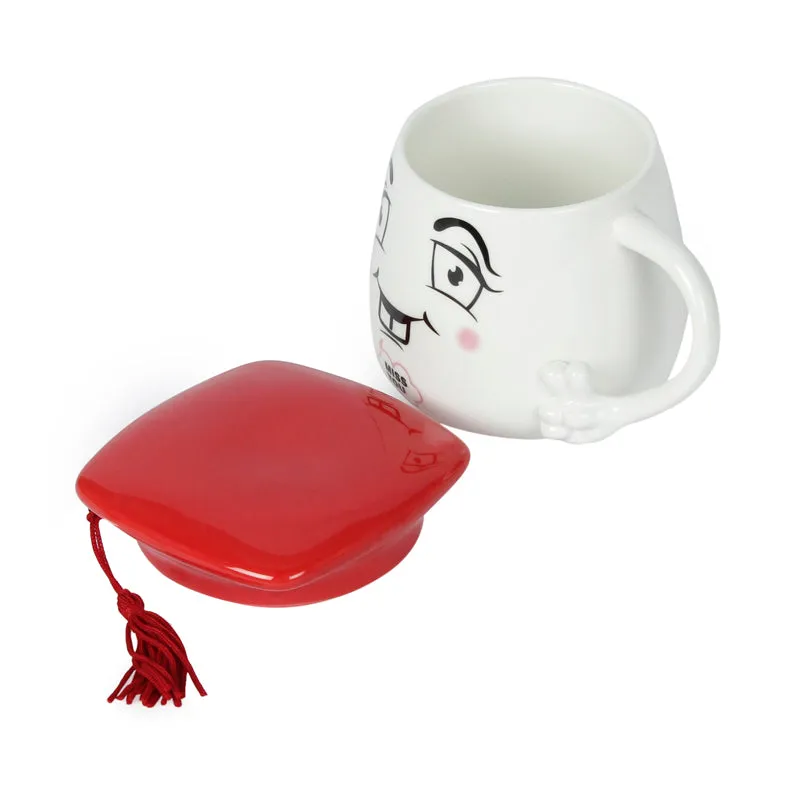 Graduation Cap Mug With Lid (400 mL) - Red media 5