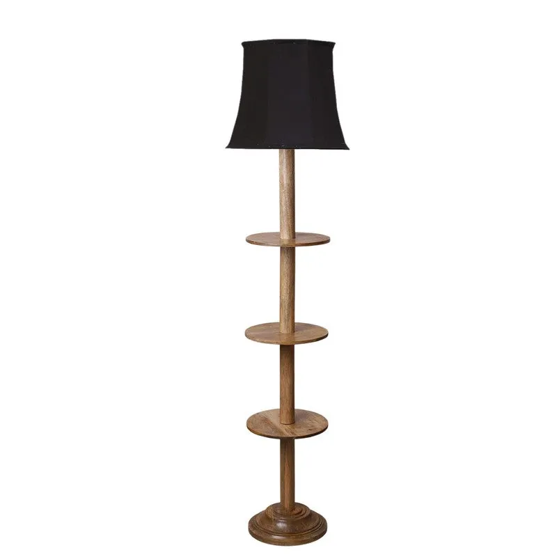 GlowDock Column Wooden Floor Lamp - Black media 5