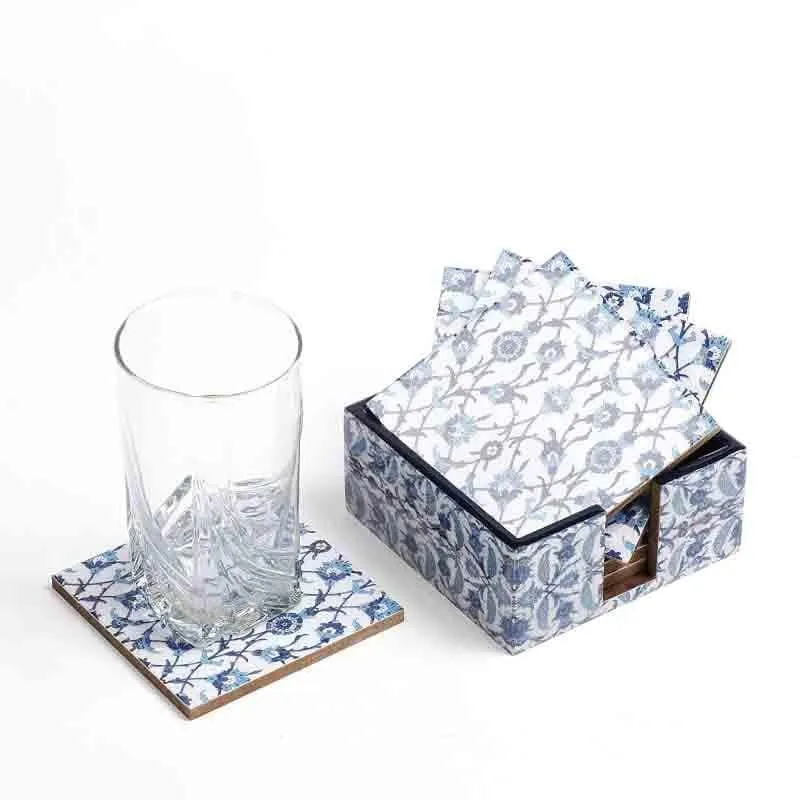 Indigo Florets Coasters - Set Of Four media 3