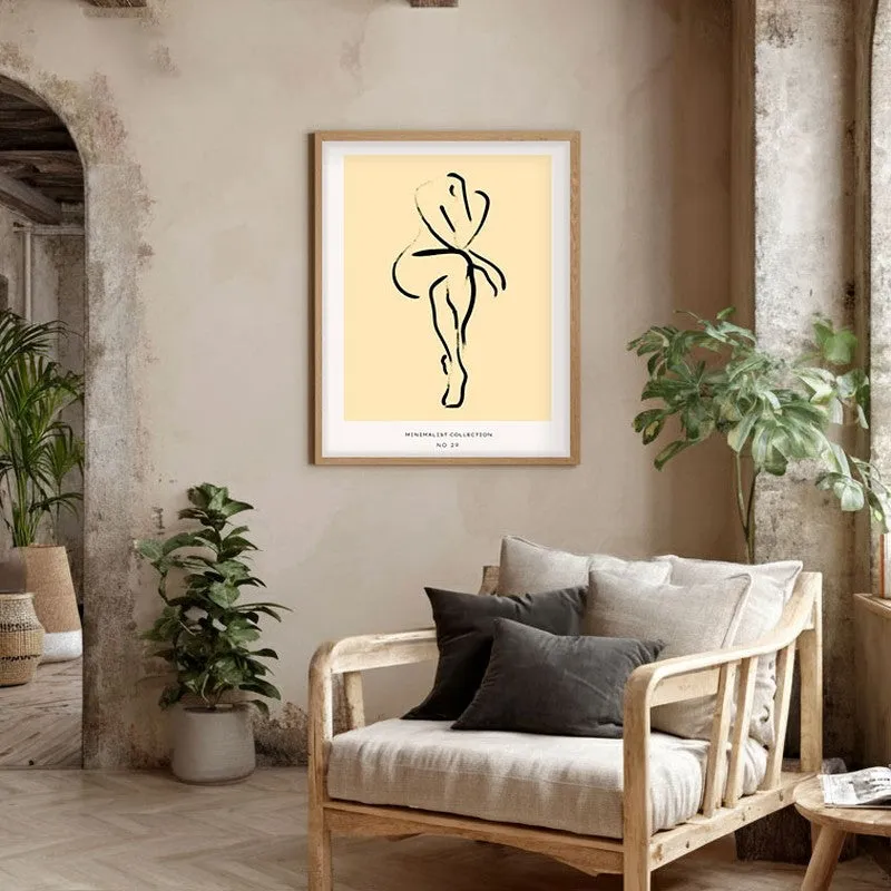 Grace Unfolded Canvas Wall Painting With Brown Frame media 5