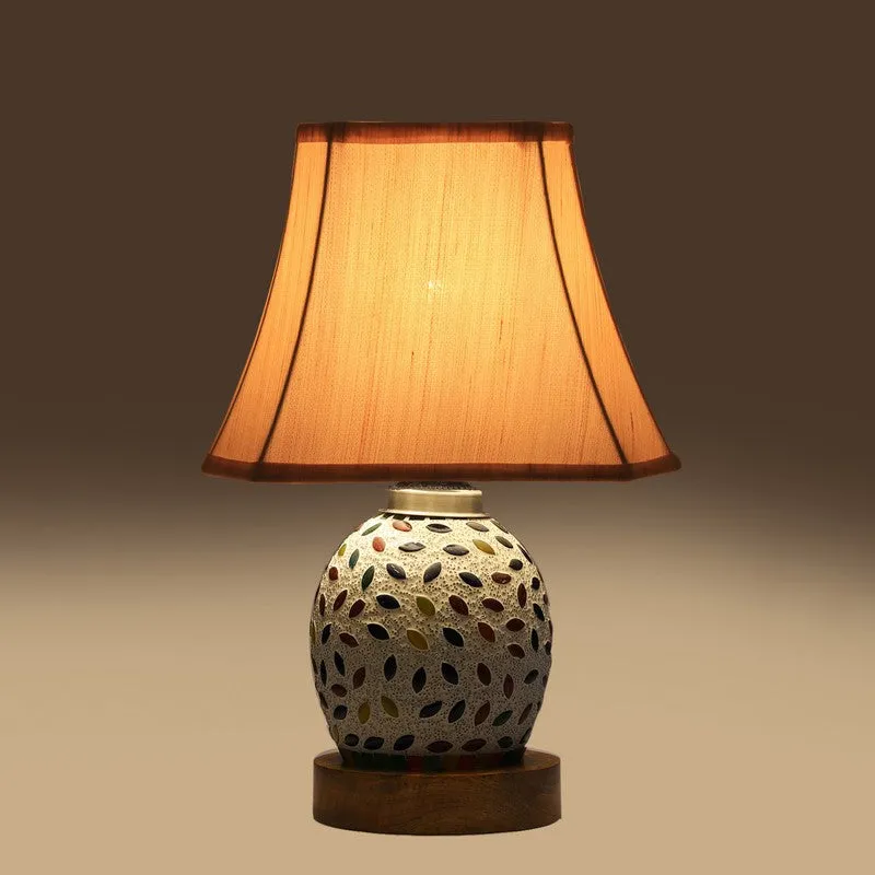 Elyra Square Wooden Table Lamp - Multicolor media 7