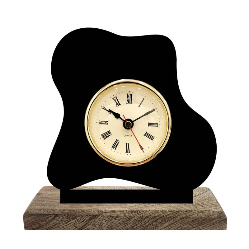 Metamorphosis Iron & Mango Wood Table Clock media 3