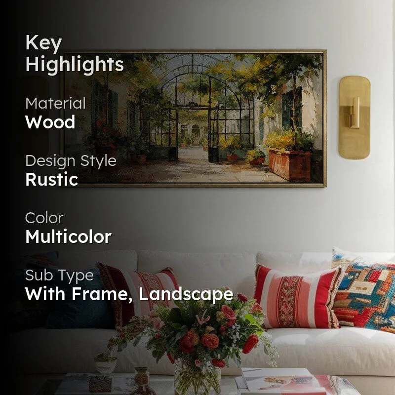 Sunlit Europe Greenhouse Courtyard Wall Art media 2