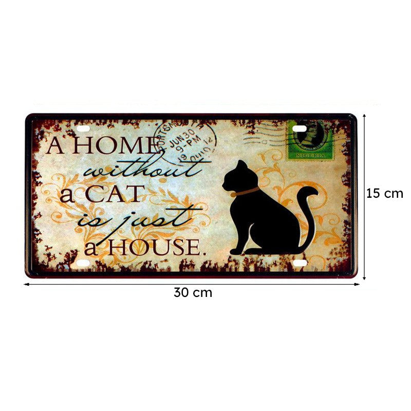 A Home Without A Cat Metal Wall Accent media 8