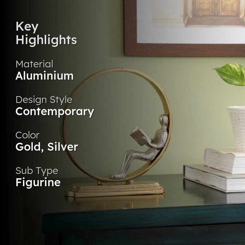 Endless Reader Aluminium Showpiece - Gold & Silver media 2