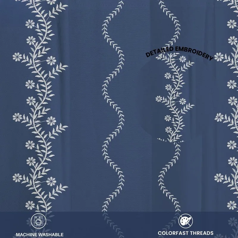 Urban Space Boho Curtain - Blue & White media 5