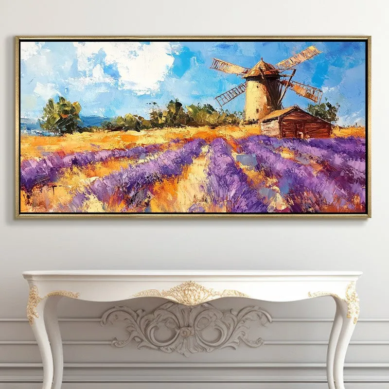 Lavender Breeze Canvas Wall Painting With Frame media 5
