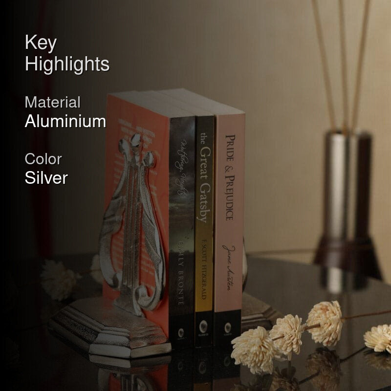 Odette Book Ends (Silver) - Set Of Two media 2