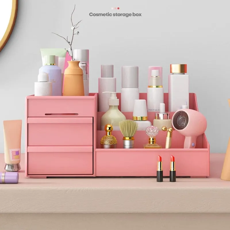 Clutter Free Plastic Desk Organizer - Pink media 4