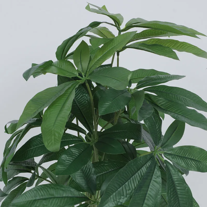 Lifelle Artificial Chestnut Plant With Black Plastic Pot - 2.5 Feet media 5