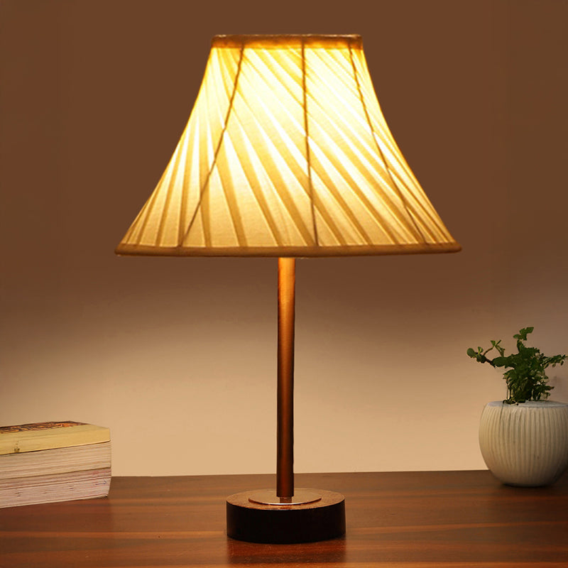 Twistra Rodin Wooden Table Lamp - Ivory,Copper,Brown
