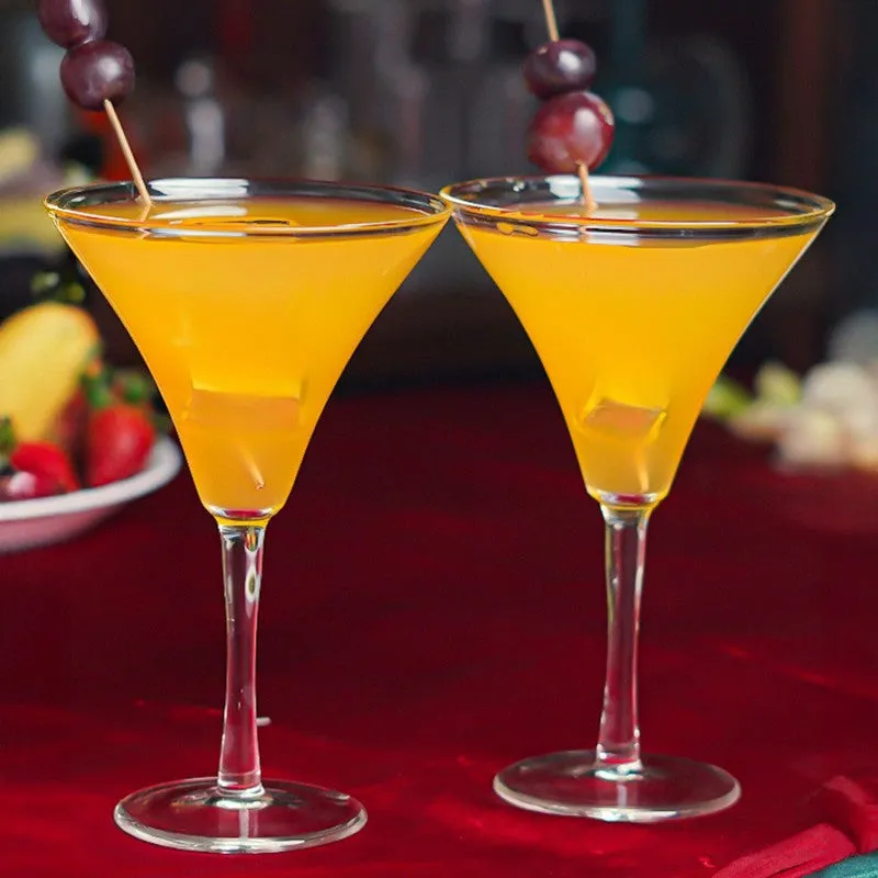 Scarlet Glow Martini Whiskey Glasses(200 mL) - Set Of Two media 1