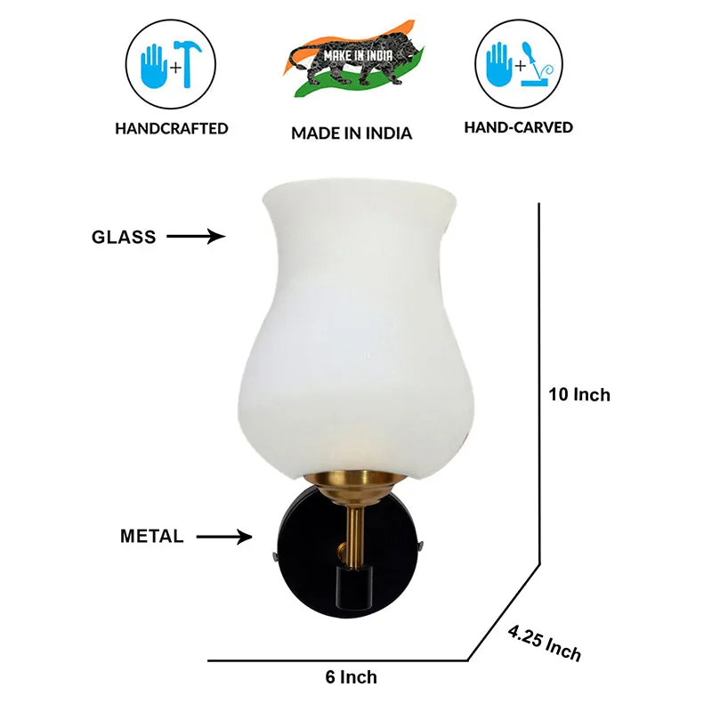 Argent Glass & Steel Wall Lamp - Black media 6
