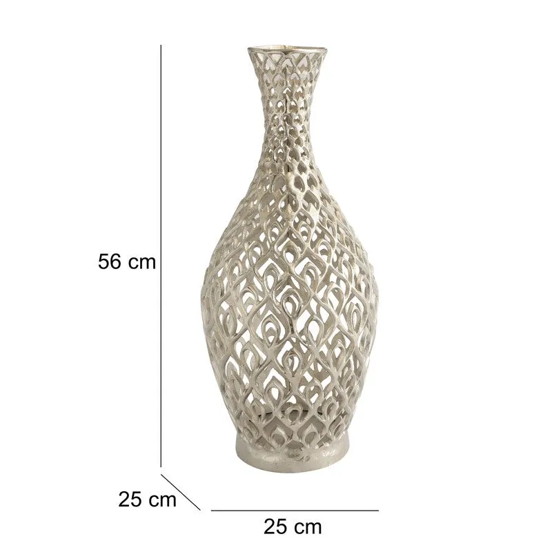 Rococo Floor Vase - Silver media 5