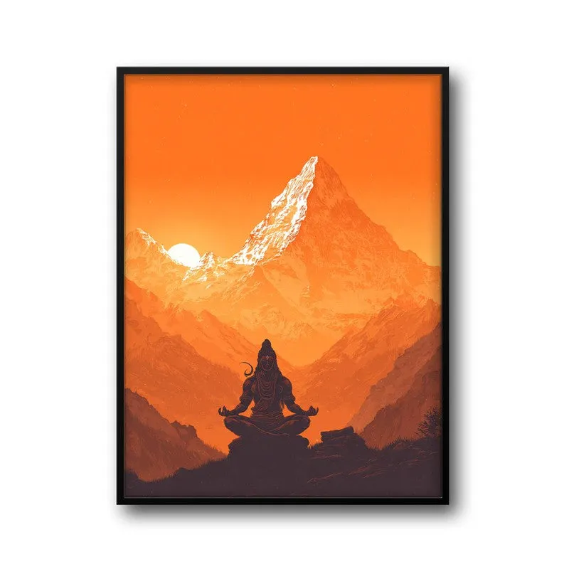 Mahadev Meditating Blissful Archival Paper Wall art media 7