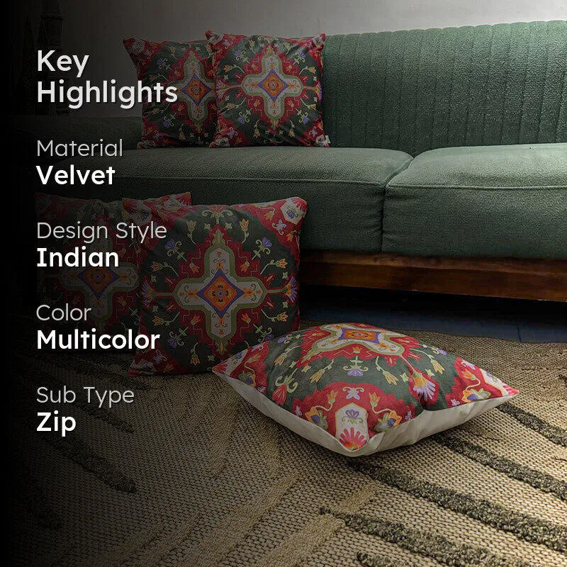Pashmina Dreams Cushion Cover Set - Set Of Five media 2