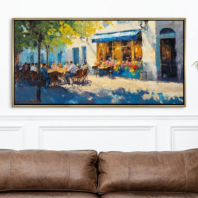 Dappled Bistro Canvas Wall Painting With Frame media 4